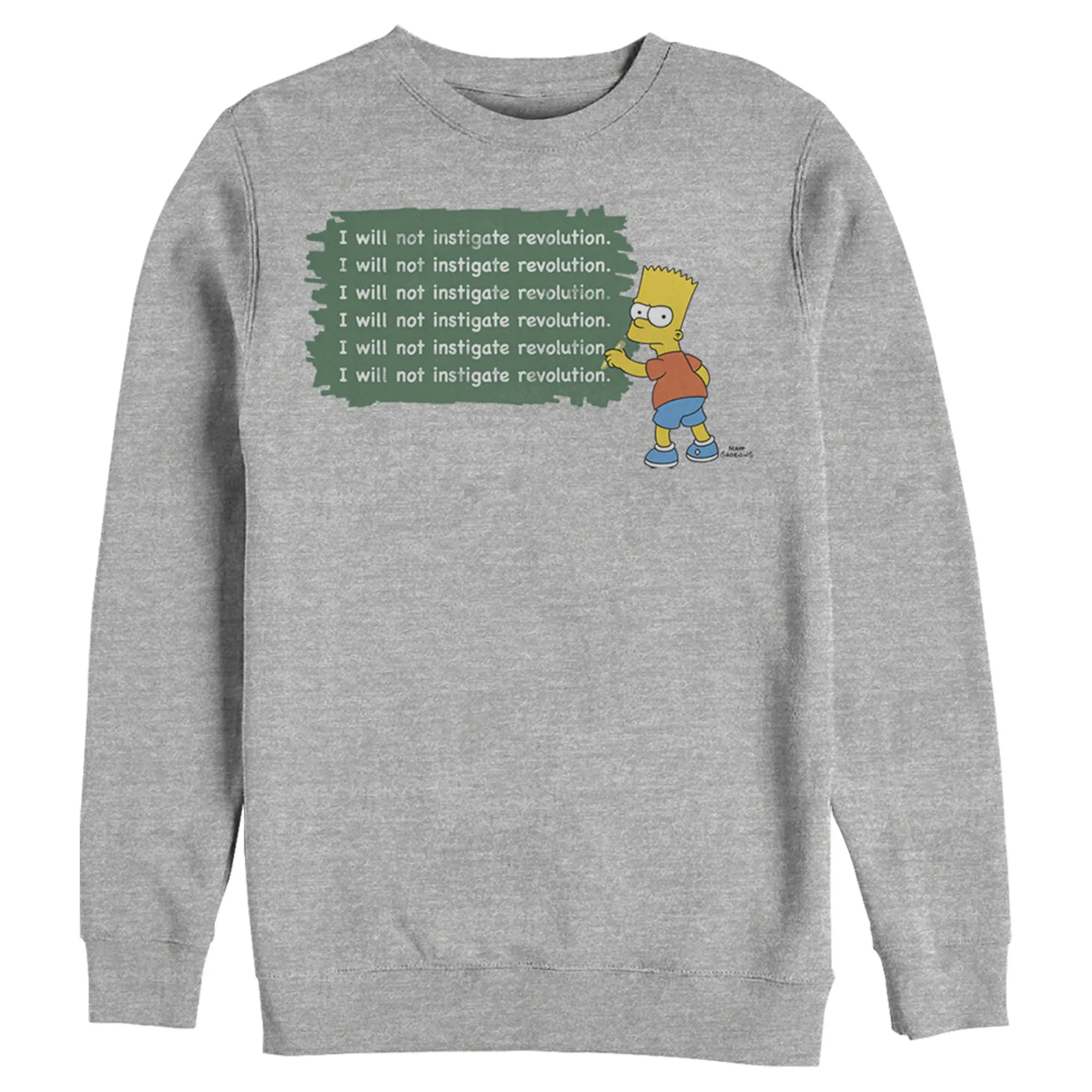 Men's The Simpsons Bart Chalkboard Sweatshirt