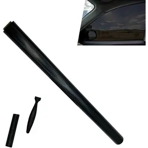 Car Window Sun Protection Film, 5% VLT Heat Control Window Tint with Scraper, Scratch-Resistant Reflective Glass Privacy Film, Universal for Most Vehicles (19.69 inch x 19.69Ft)