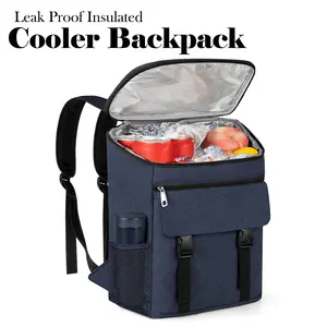 Leak Proof Insulated Cooler Backpack 30 Cans 12H Cooling PEVA Liner Lightweight for Men Women Waterproof Zippers Multiple Pockets Comfort Straps for Beach Camping Picnic Hiking Fishing Tailgates