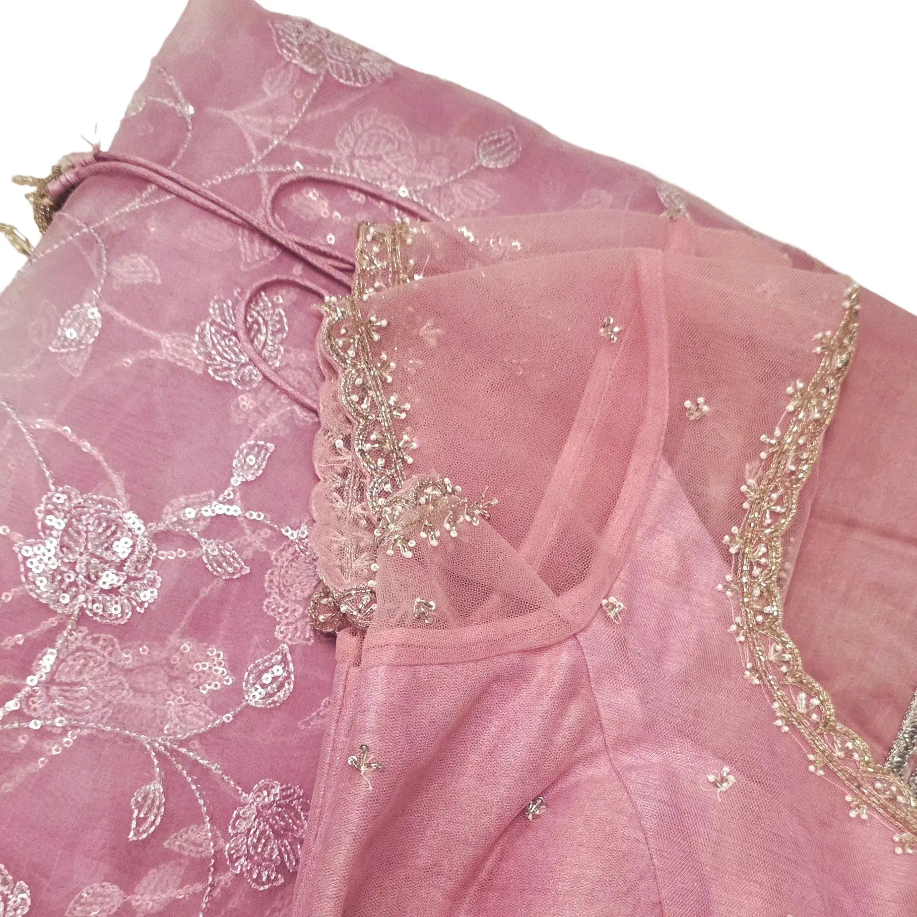 Reyavogue Womens Lavender Pure Organza Sequin Saree