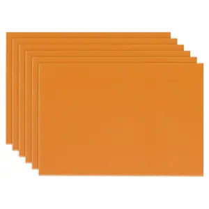 Orange Phenolic Sheet, 6pcs 150x100x1mm Laminated Resin Plate Board PCB Sheet for Electrical Electronic Fixtures DIY and Crafts