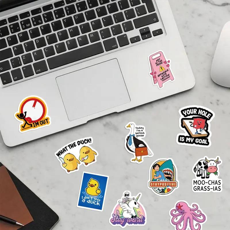 130pcs Funny Stickers for Adults Prank Meme Hilarious Sticker Pack for Laptop Hard Hat Work Water Bottles Computers Vinyl Waterproof Decals