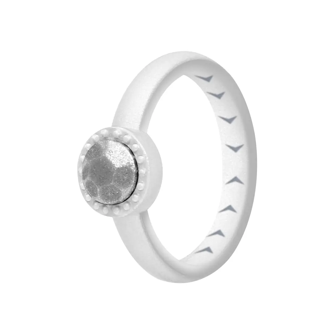 Women's Silicone Rings With Diamond Shape Engagement Ring for Her Rubber Rings