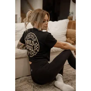 Riot - Black Cropped Tee