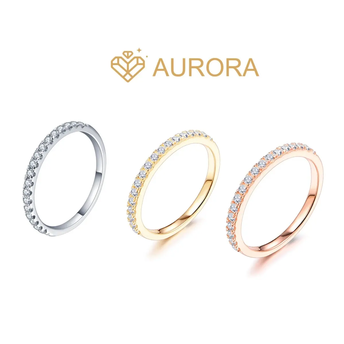 【#15 Star】Moissanite Stackable band ring enhancer ring band high quality  Gift daily matching Synthetic Moissanite Solitaire Engagement Rings Bridal Engagement Ring