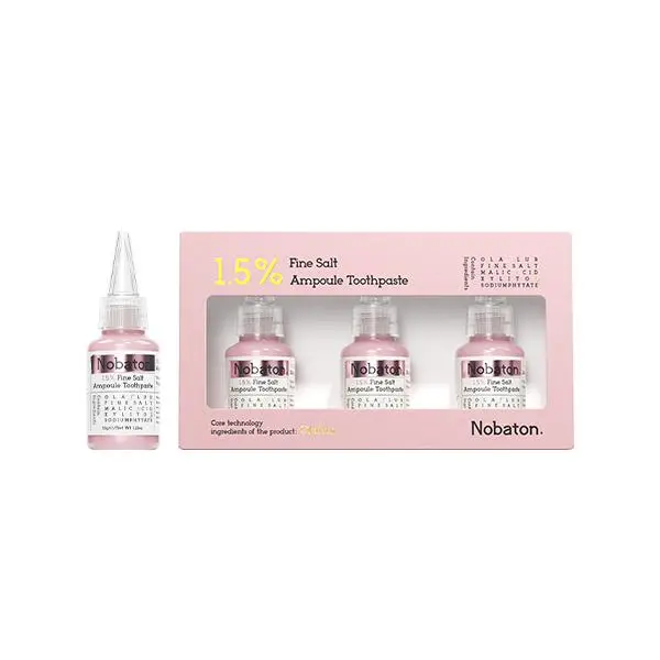 Fine Salt Ampoule Toothpaste, Daily Oral Care, Compact Bottles, 35g Each, 3-Pack