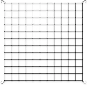 Grow Tent Trellis Netting 4x4', Heavy-Duty Elastic  Net with Steel Hooks, Flexible Hydroponics Support for Grow Tents, Gardening, and Horticulture