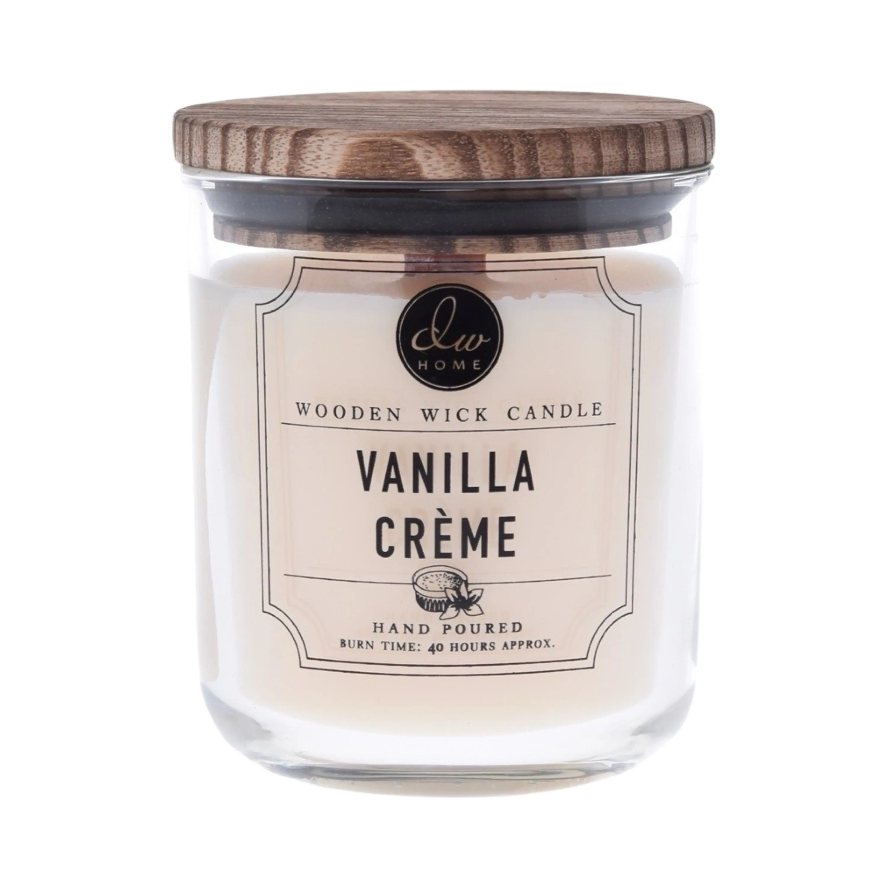 Wooden Wick Candle, Vanilla Scent Fragrance Candle with Creamy Heavy Cream Notes, Vanilla Scents, Splash