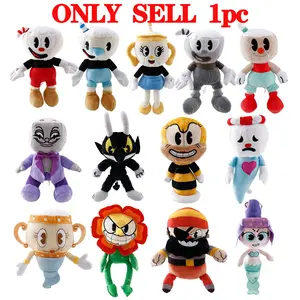 25cm Adventure Game Cuphead Plush Toy Soft Stuffed Figure Mugman The Devil Legendary Chalice Plush Dolls Toys for Children Gifts Christmas present