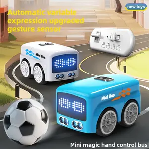rc cars，New Toys Trending Magic Mini Bus Toy RC Cars Hand Controlled Automatic Light Changing Dynamic Expression Tech Sense Interactive Fun Gift for Kids Indoor Outdoor Play