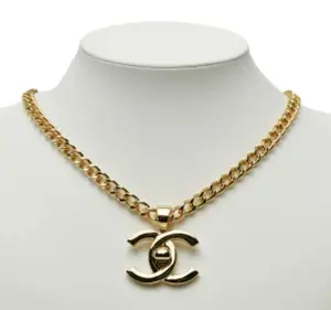 Pre-owned CHANEL 1 Small Leather Goods coco mark necklace GZ