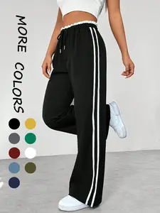Women's Drawstring Waist Pants, Casual Comfy Trousers for Daily Wear, Ladies Bottoms for All Seasons