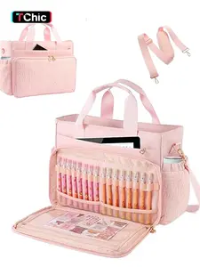 Teacher Tote Bag for Women Work, Boho Work Bags, Laptop Bag With Large Cup Holder, Nurse Bags Professional Briefcase Computer Handbag, Church Bag with Pen Holders, Tote Bag with Zipper for Work and Travel, Double Zip Tote