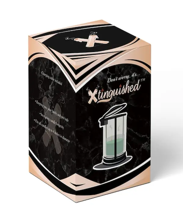 Xtinguished Next-Generation Rechargeable Luxury Candle Extinguisher with Automatic Snuffer, Timer Settings, High Heat-Resistant Glass & Metal Construction