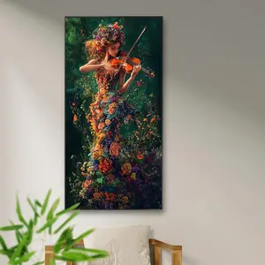Flower Girl Pattern DIY Diamond Arts Colorful Painting Kit without Frame, DIY 5D Diamond Arts Colorful Painting Kit, Wall Art Decor for Home Living Room Bedroom, Diamond Painting Kits