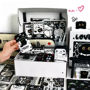 Cat Theme Stationery Gift Set, Office Supplies Box, Writing Learning Gifts, Perfect for Halloween & Christmas Reading Presents, Cute Stationery Set