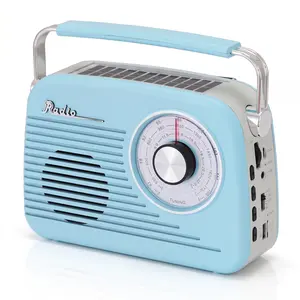 3-Band AM/FM/Shortwave Radio, Portable Wireless Speaker with Telescoping Antenna, Multi-Input Media MP3 Player with Top Folding Handle