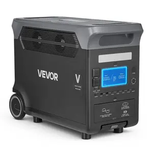 VEVOR Portable Power Station, 3000W Solar Generator Power Station, 3072Wh LiFePO4 Battery Backup with 15 Output Ports for for Home Emergency, Outdoor Camping, RV Travel (Solar Panel NOT Included)