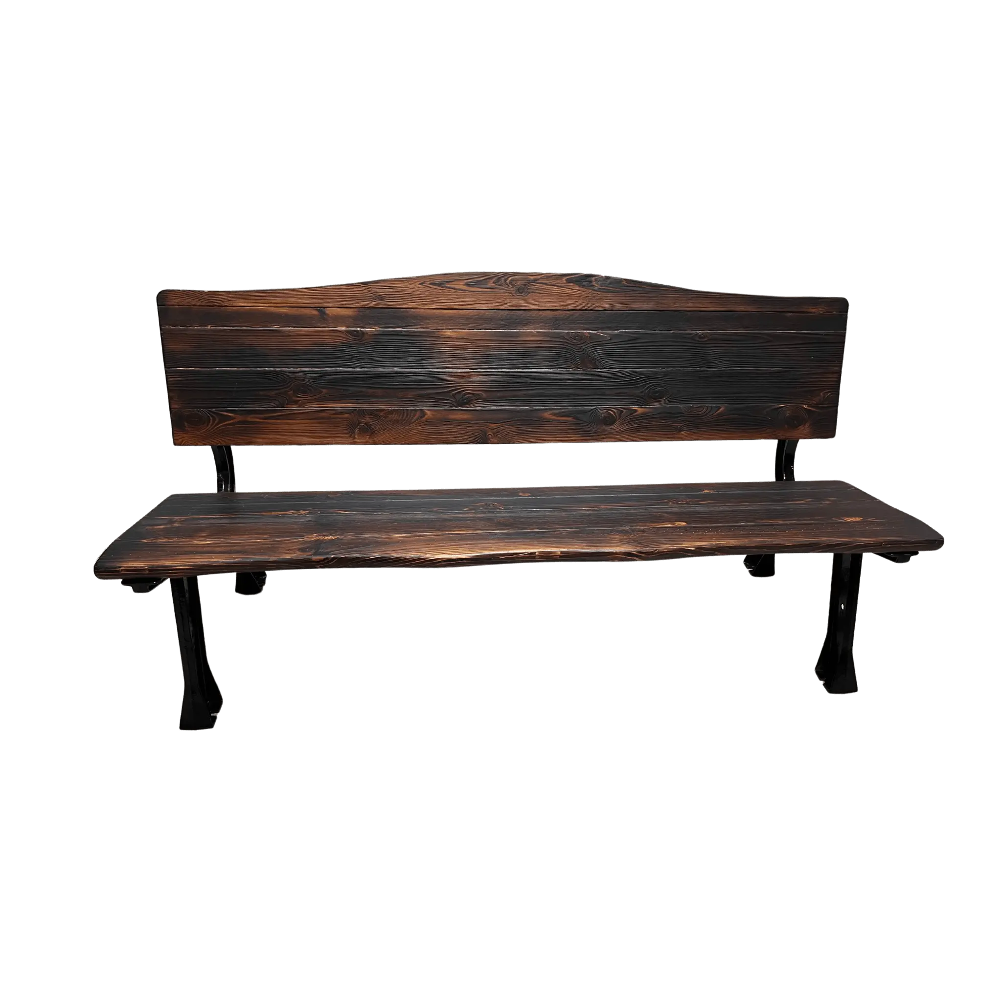 71" Wooden Park Bench with Cast Iron Legs (David's Deals)