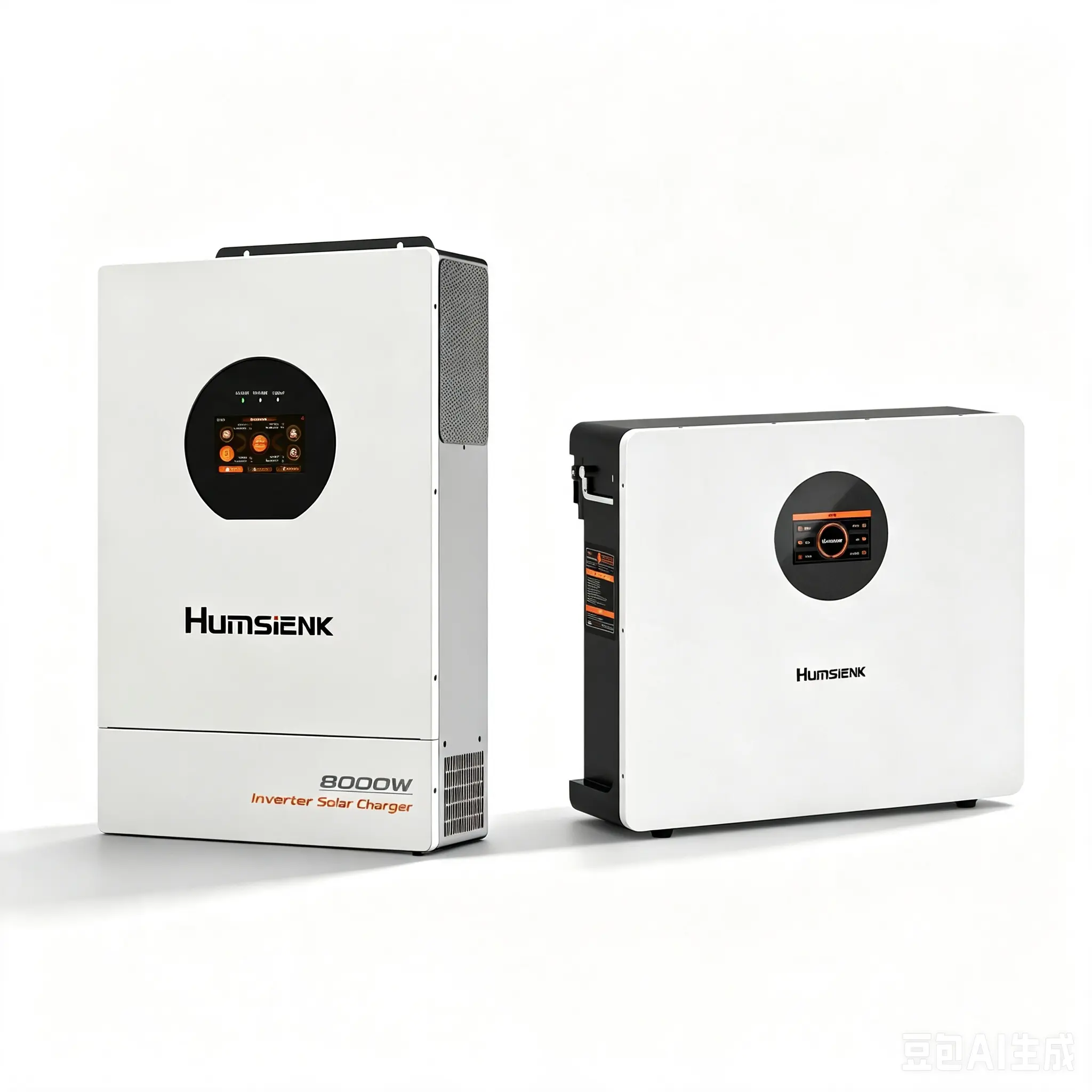 【8kw Inverter+5kWh Battery】Humsienk Storm-Ready Power System Kit 48V 8kW Hybrid Inverter + 48V 100Ah 8kWh Battery LiFePO4 Lithium Battery with Smart BMS, Bluetooth, Active Balancing & Communication solar system