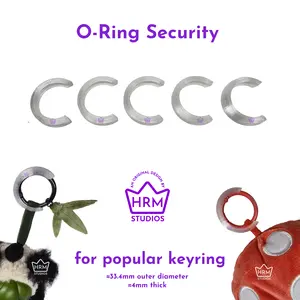 Security Solution for Plush Pendants | Keychain Anti-Theft Device | Keyring Clip Guard Protector | Keychain Lock | Plushie Protector