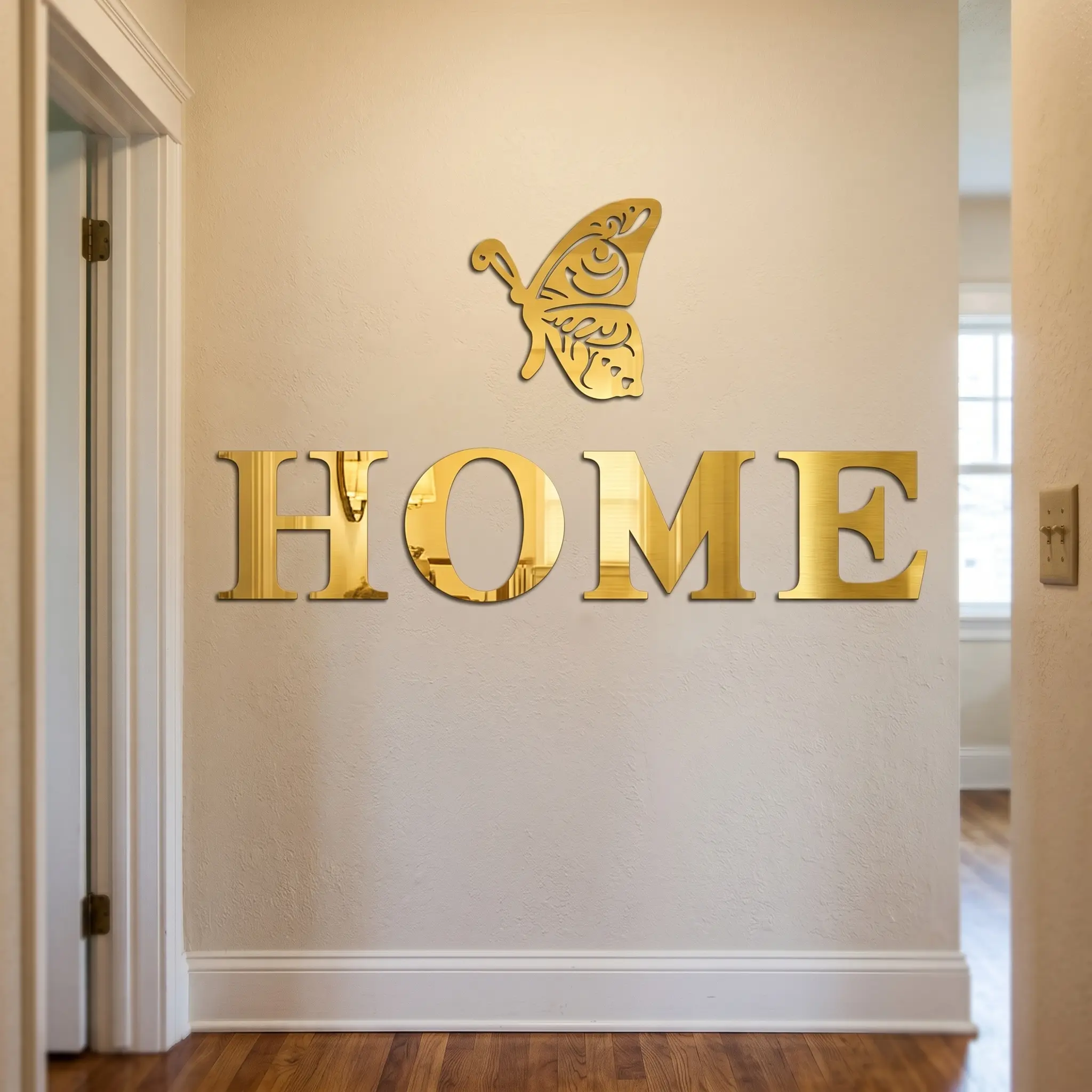 Home Wall Decor Letter Signs Acrylic Mirror Wall Stickers Decorations for Living Room Bedroom Home Decor Wall Decals