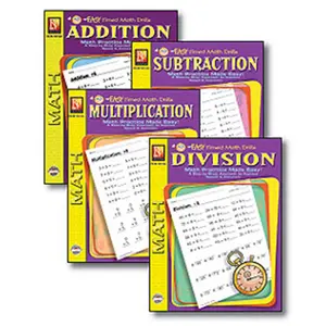 Remedia Publications  Easy Timed Math Drills 4 Book Set