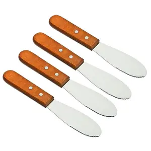 Stainless Steel Butter Knife, 4pcs Butter Spreader, Kitchen Utensils for Cake, Bread, Sandwich, Cream Cheese, Baking Utensils for Home Kitchen, Stainless Steel Knives