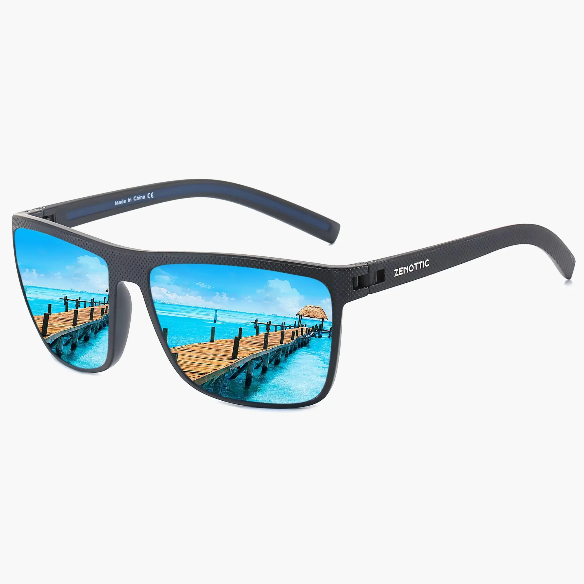 C04 Black Frame / Blue Mirrored Lens