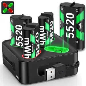 ESYWEN 4x5520mAh Rechargeable Battery Pack for Xbox Series X Controller,BEBONCOOL Controller Battery Pack for Xbox One S/Xbox One X/Xbox One Elite Controller-Black