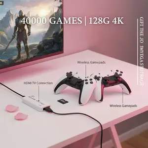 2026 Upgraded Retro Arcade Console, 40,000+ Childhood Classic Games, 4K HDMI, Plug & Play wireless Game with 20K Dual-Controller Retro Game Stick