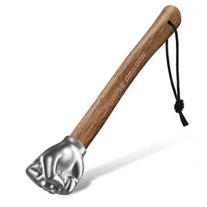 Summervibes Purple Dragon -  Fist-Shaped Hammer-Stainless Steel with Wooden Handle, Suitable for Home and Outdoor Camping, Craft Decorative Tool - A Christmas Gift for Boyfriend