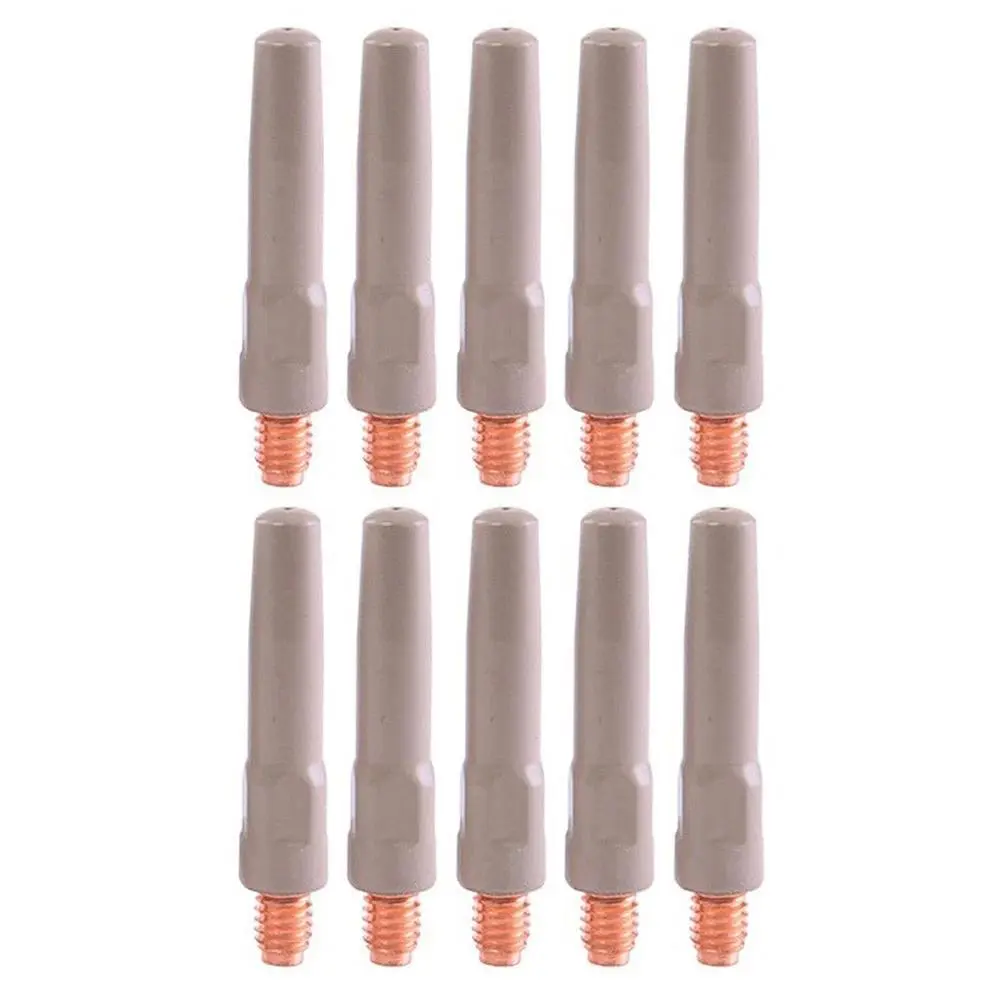 10 Piece Non-Stick Welding Nozzles Set - Universal Fit for Most MIG Torches, Durable Heat-Resistant Design, Improved Welding Efficiency, Reduces Spatter Buildup, Essential Soldering Consumable for Clean Precise Welds, Ideal for Professionals & DIY Users