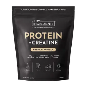 Just Ingredients French Vanilla Protein + Creatine with Creapure | 22g Protein | 5g Creatine Monohydrate