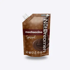 Mochaccino Nut Spread - Keto-Friendly, Gluten-Free, No Palm Oil, No Sugar Added, Natural Flavor Healthy Snacks Pantry Nut Butter, Chocolate Cocoa Coffee Pouch/Bag