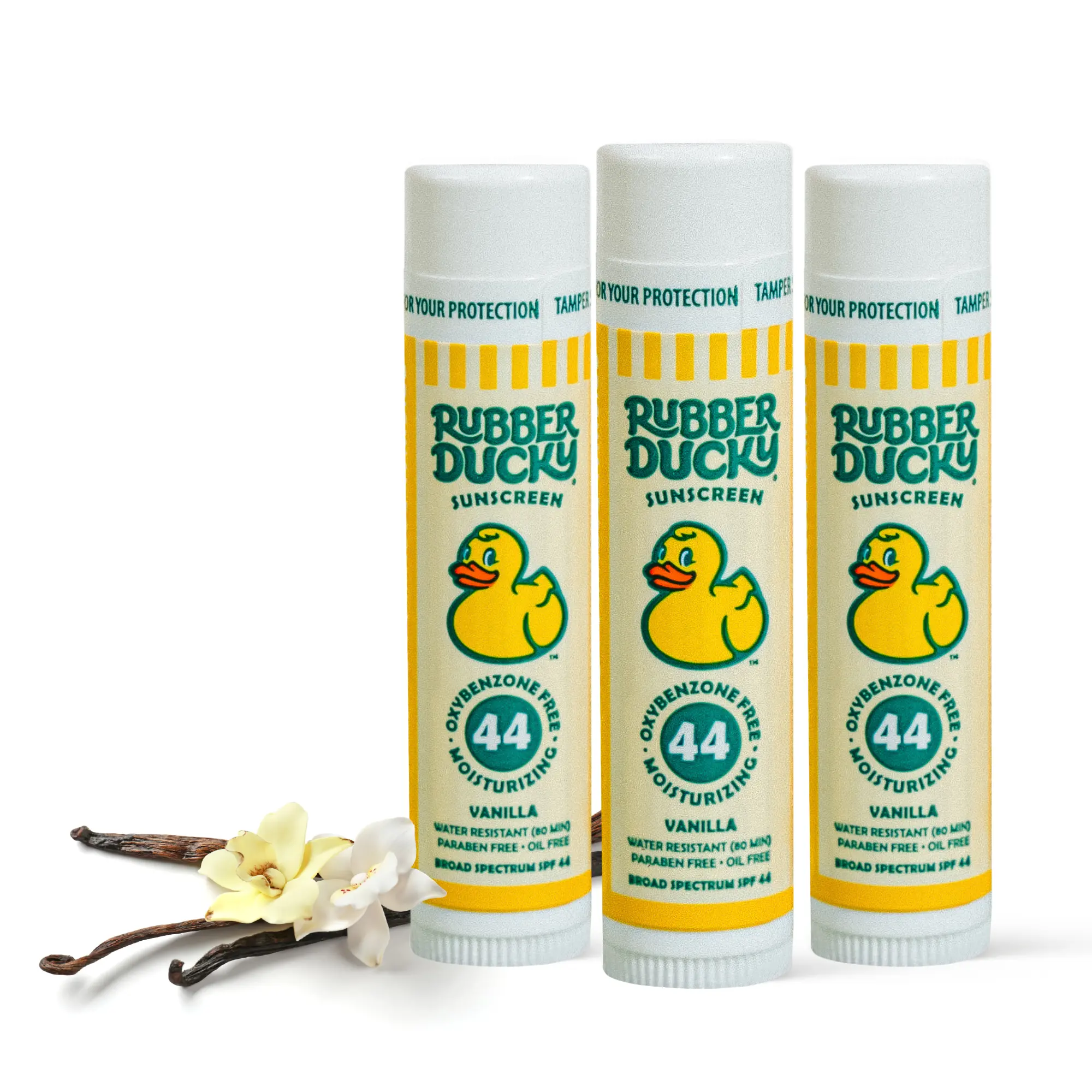 Rubber Ducky SPF 44 Sunscreen Lip Balm | Vanilla Flavor | Vegan Lip Balm | Lip Care | Silky Smooth | Moisturizing | Hydrate | Luxury lip balm