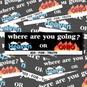 Religious Stickers, Christian Sticker, Heaven or Ohio, Decision Sticker