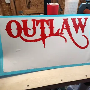 Outlaw Sticker, Blue Collar Car Truck Vynal Decal