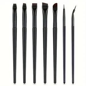 Makeup Brush Set, 7pcs/set Multifunctional Angled Eyeliner Brush & Thin Eyebrow Brush, Professional Makeup Tools for Women