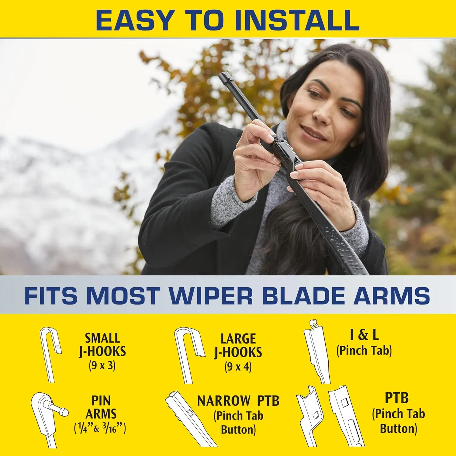 Rain-X 5079281-2 Latitude 2-In-1 Wiper Blades 26 Inch Windshield Wipers Pack Of 1 With Patented Rain-X Water Repellency Formula For Automotive Replacement