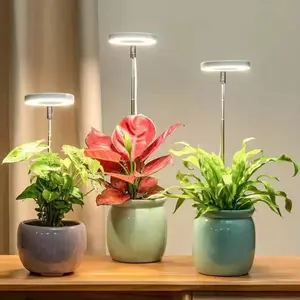 Indoor LED Plant Growth Light, USB Powered LED Full Spectrum Plant Light, Height Adjustable LED Plant Light with Dimming Brightness & 4/8/12H On/Off Timer