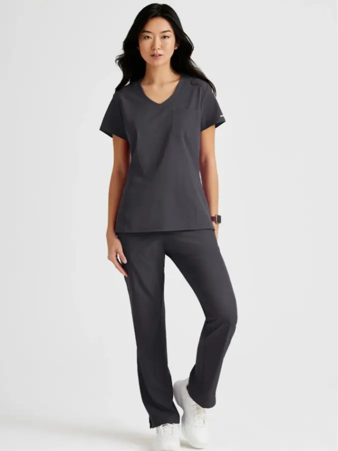 Barco Dignity Women's 1-Pocket STRETCH Tuck In V-Neck Scrub Top