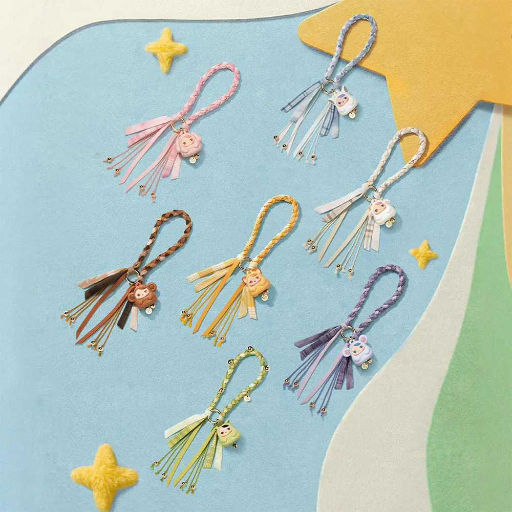 POP MART Pucky Tap Tap Babies Series-Pendant Blind Box, Surprise Gift