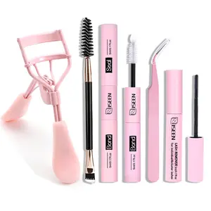 Eyelash Extension Tool Kit, Including Eyelash Bond and Seal, Eyelash Bond Glue, Remover, Curler, Brush & Tweezers for DIY Lash Application, Gentle Eye Makeup Tools, Compact Cosmetic Set, Multifunctional Makeup Brush