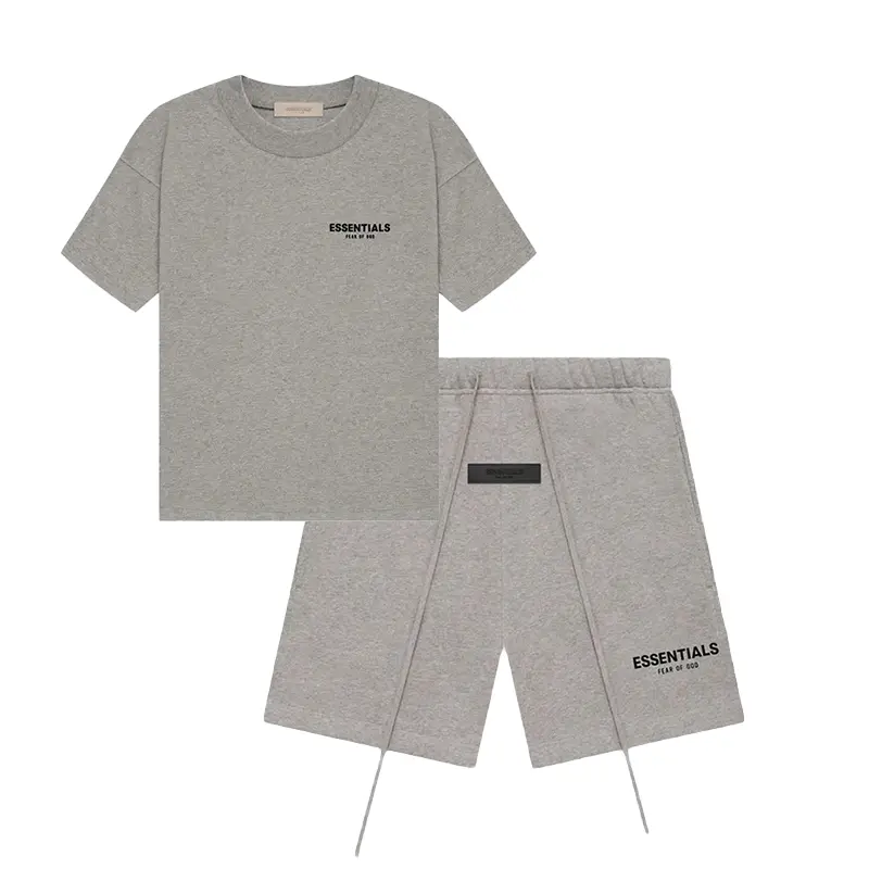 Fear of God Essentials Men's 2-Piece Crewneck T-Shirt & Shorts Set, Dark Oatmeal