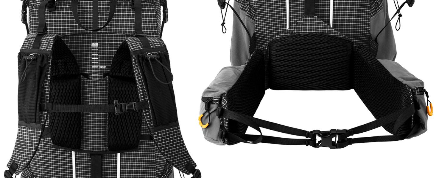 Night Cat 50L-70L Men's Hiking Backpack, Water-Repellent Roll Top Internal-Frame Pack, Cushioned and Breathable for Trekking & Camping, Outdoor Hiking Backpack, Durable Outdoor Hiking tiktokshopbacktoschool