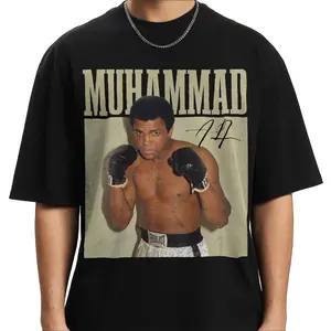 Ali T Shirt Gym Clothing Bodybuilding Training Workout Exercise Kick Muhammad Ali The Greatest Boxing Martial Arts Mma Men Tee Top
