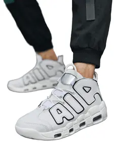 Unisex Retro High-Top Stylish Basketball Shoes, Air Letter Design, Trendy Casual Sports Dad Sneakers, Versatile Thick Sole, Perfect for Everyday Wear