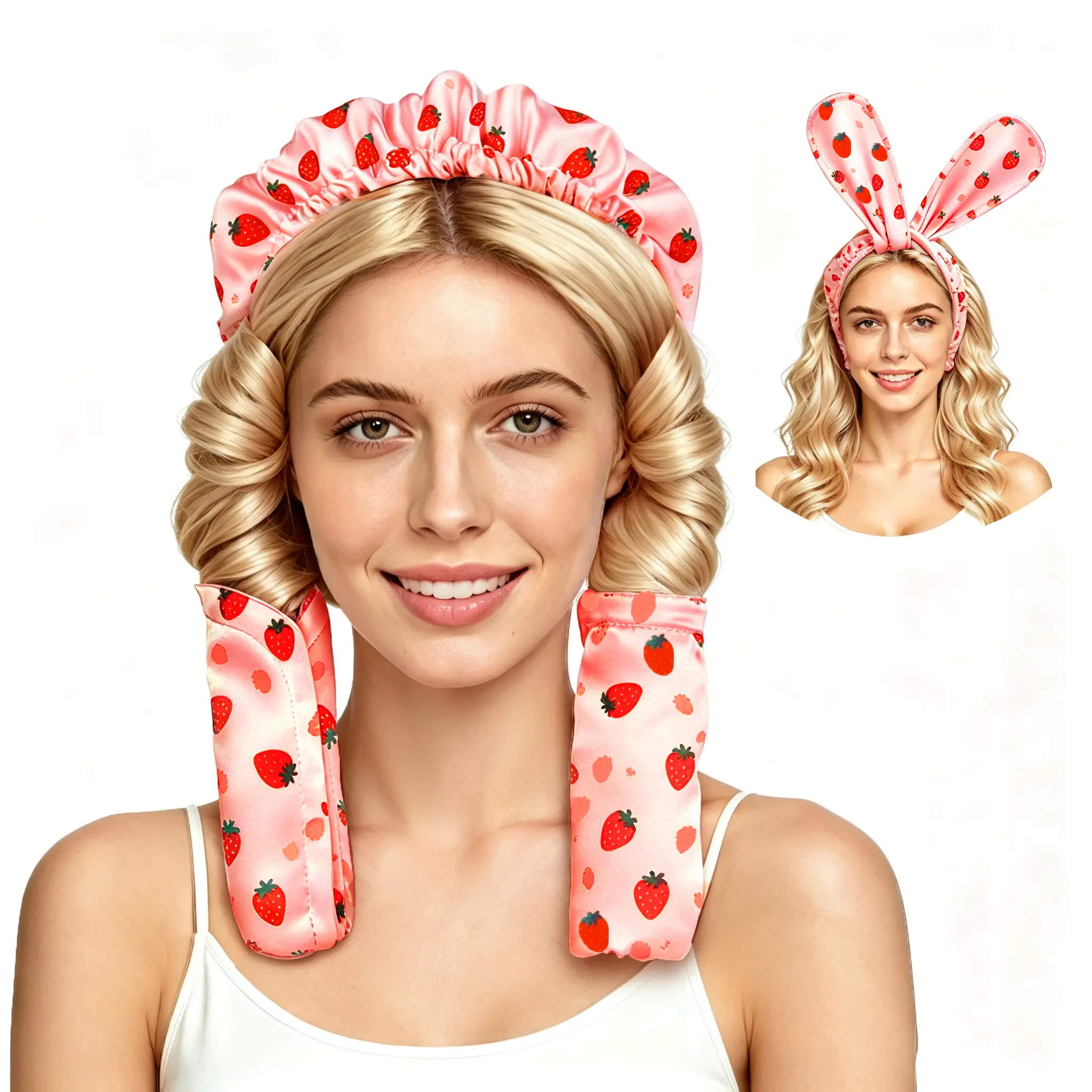 SeSe Code Heatless Curling Headband, Overnight Sleep-In No-Heat Hair Styling Tool for Damaged Long Hair