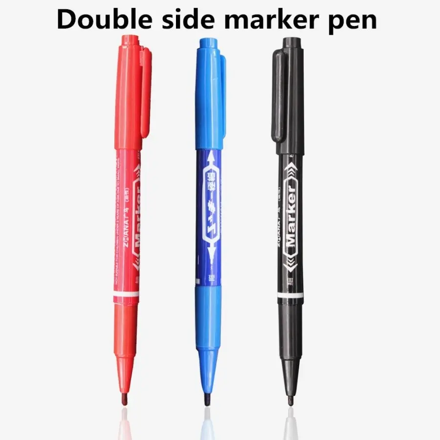 Dual Tip Design Tattoo Skin Marker, 10pcs Box Set, Ideal for Permanent Makeup & Piercing Marking, Essential Tattoo Supplies, Tattoo Equipment Supply, Tattoo Kit